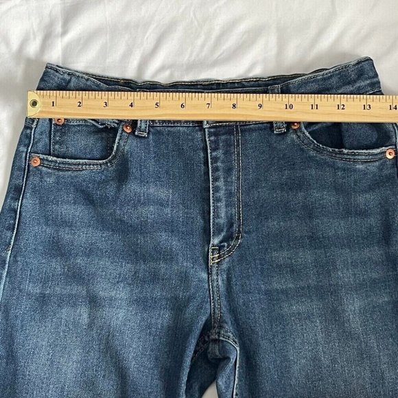 LEVI'S Women's Size 14 Regular Low Pro Blue Straight Jeans Classic Denim - Picture 8 of 13